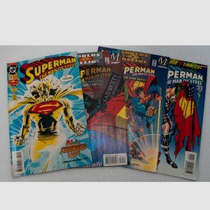 Lot of 4 Superman The Man Of Steel Comic Books 28 29 35 36 DC Comics 1993 1994